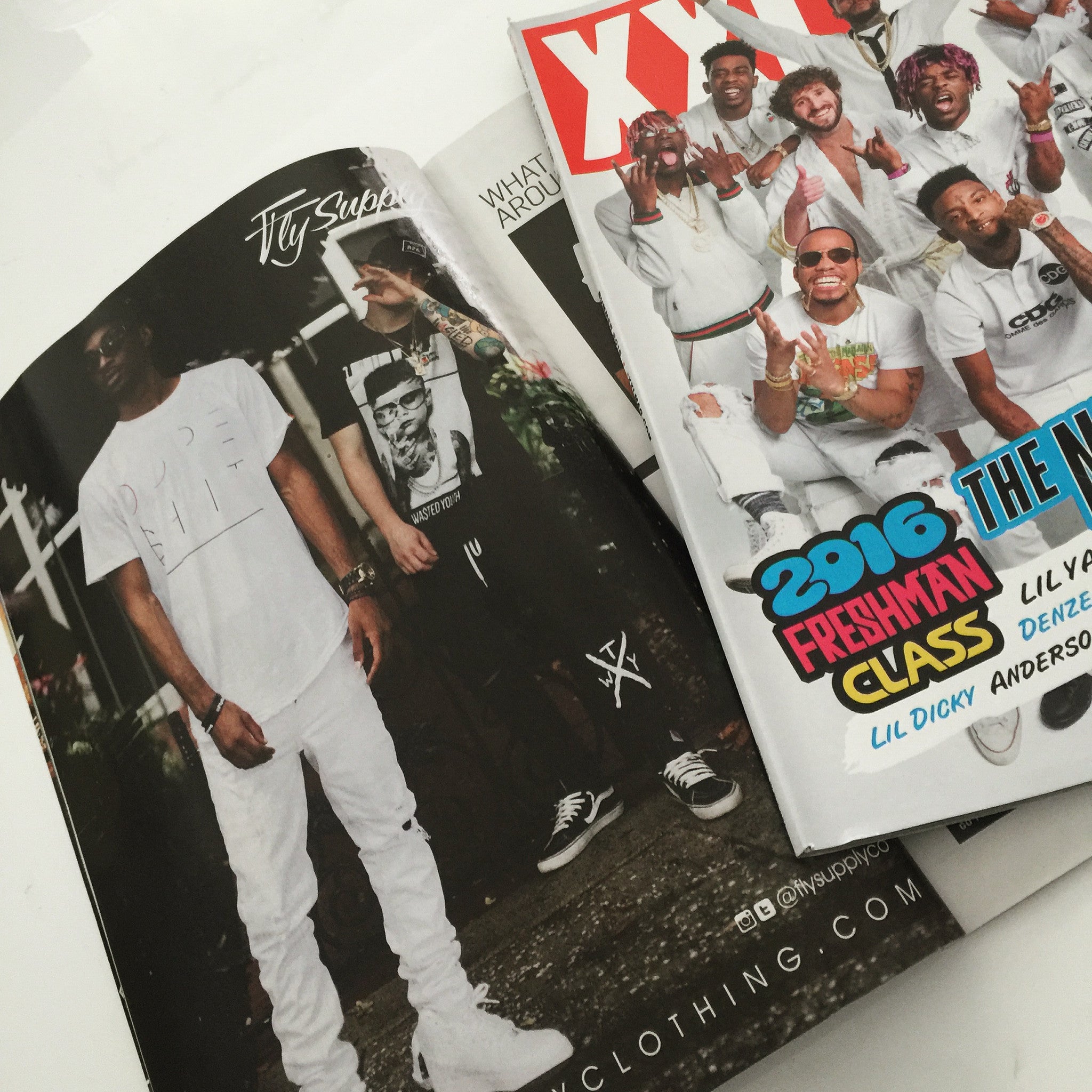 Fly Supply Clothing‬ between the pages of the latest ‪‎XXL Magazine‬ '2016 Freshmen Class Issue'.