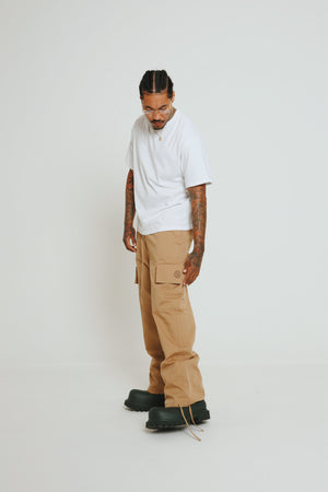 Essential Baggy Cargo Pants (Khaki)