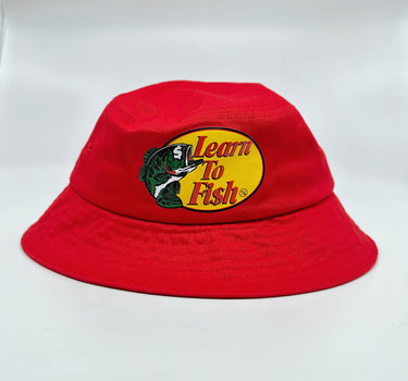 Learn To Fish: Bucket Hat (Red)