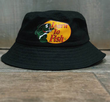 Learn To Fish: Bucket Hat (Black)