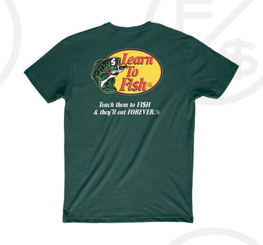 Learn To Fish: Tee (Green)