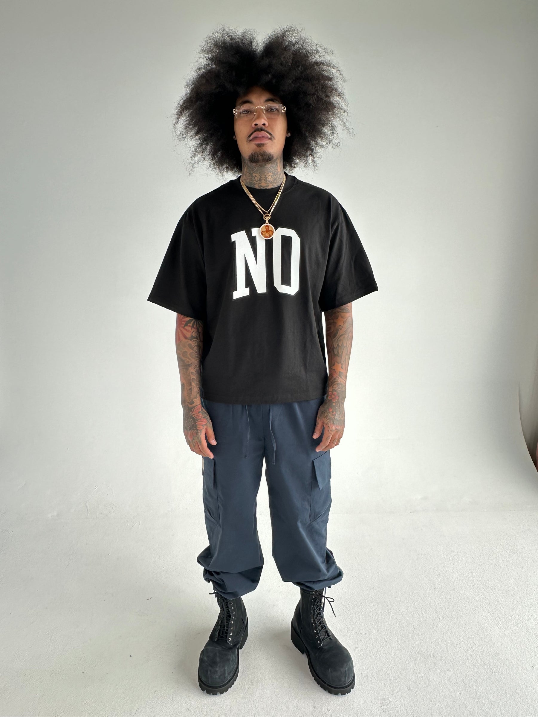 Nobody Owes Me (Black - Oversize Crop)