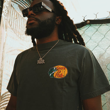 Learn To Fish: Oversize Tee (Vintage Grey)
