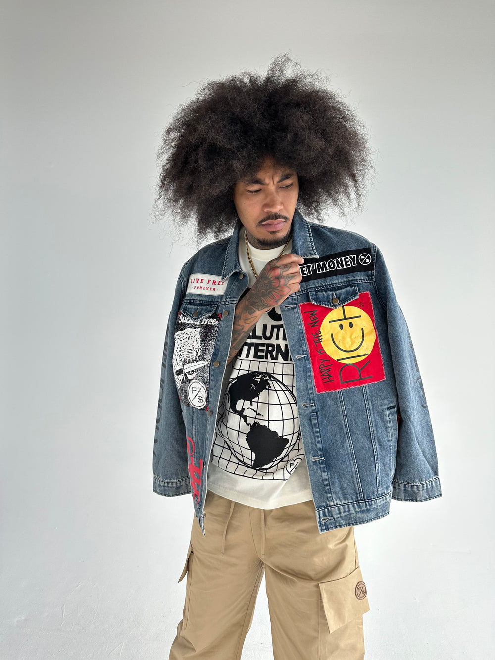 Stop Polluting (Off White - Oversize Crop)