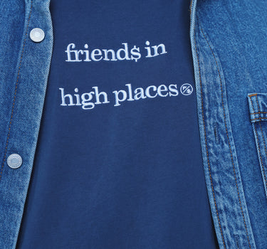 Friends In High Places (Navy - Oversize Shirt)