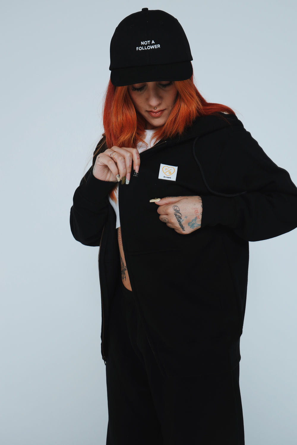 Not A Follower: Dad Hat (Black)