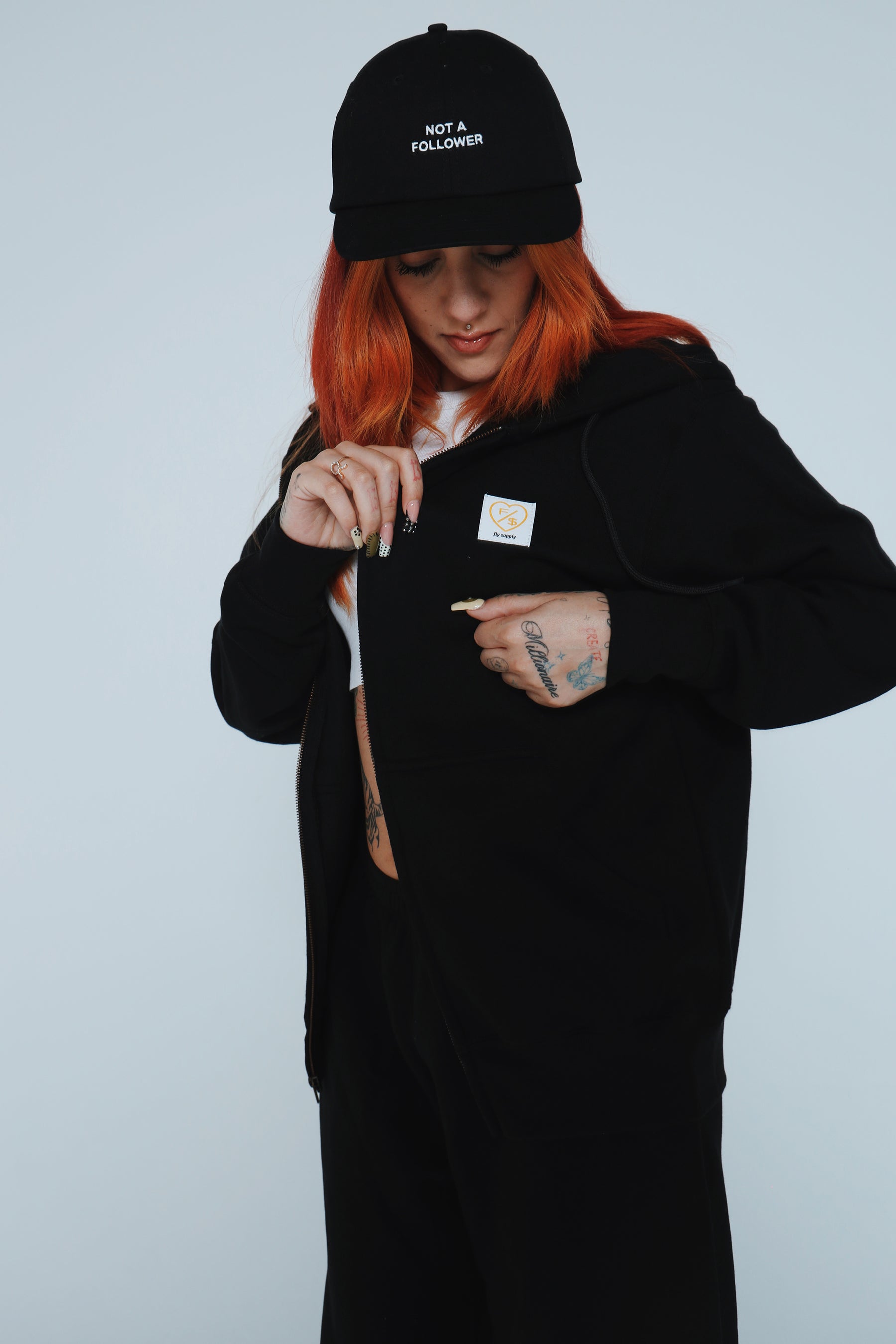 Not A Follower: Dad Hat (Black)