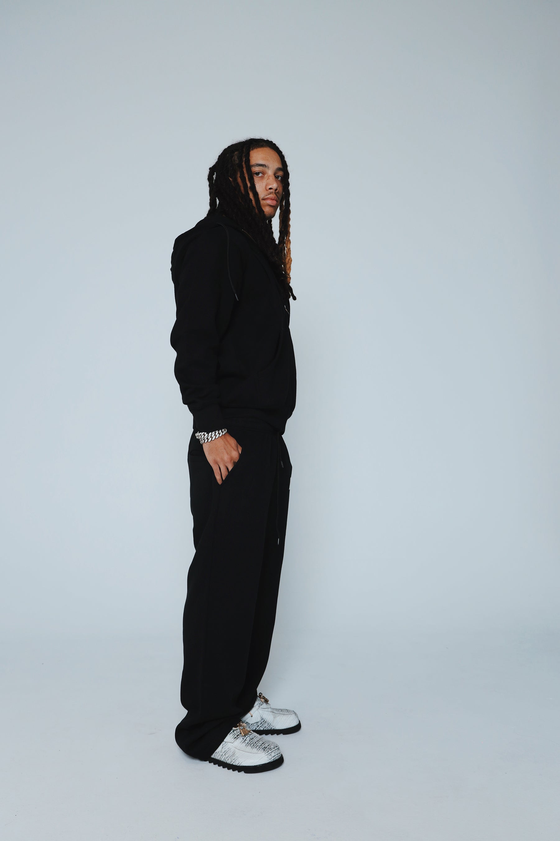 F/$ Patchwork Sweats (Black)