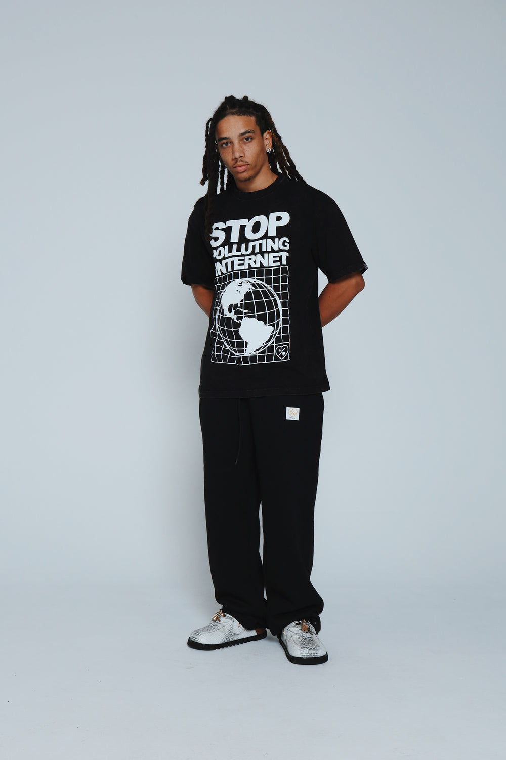 F/$ Patchwork Sweats (Black)