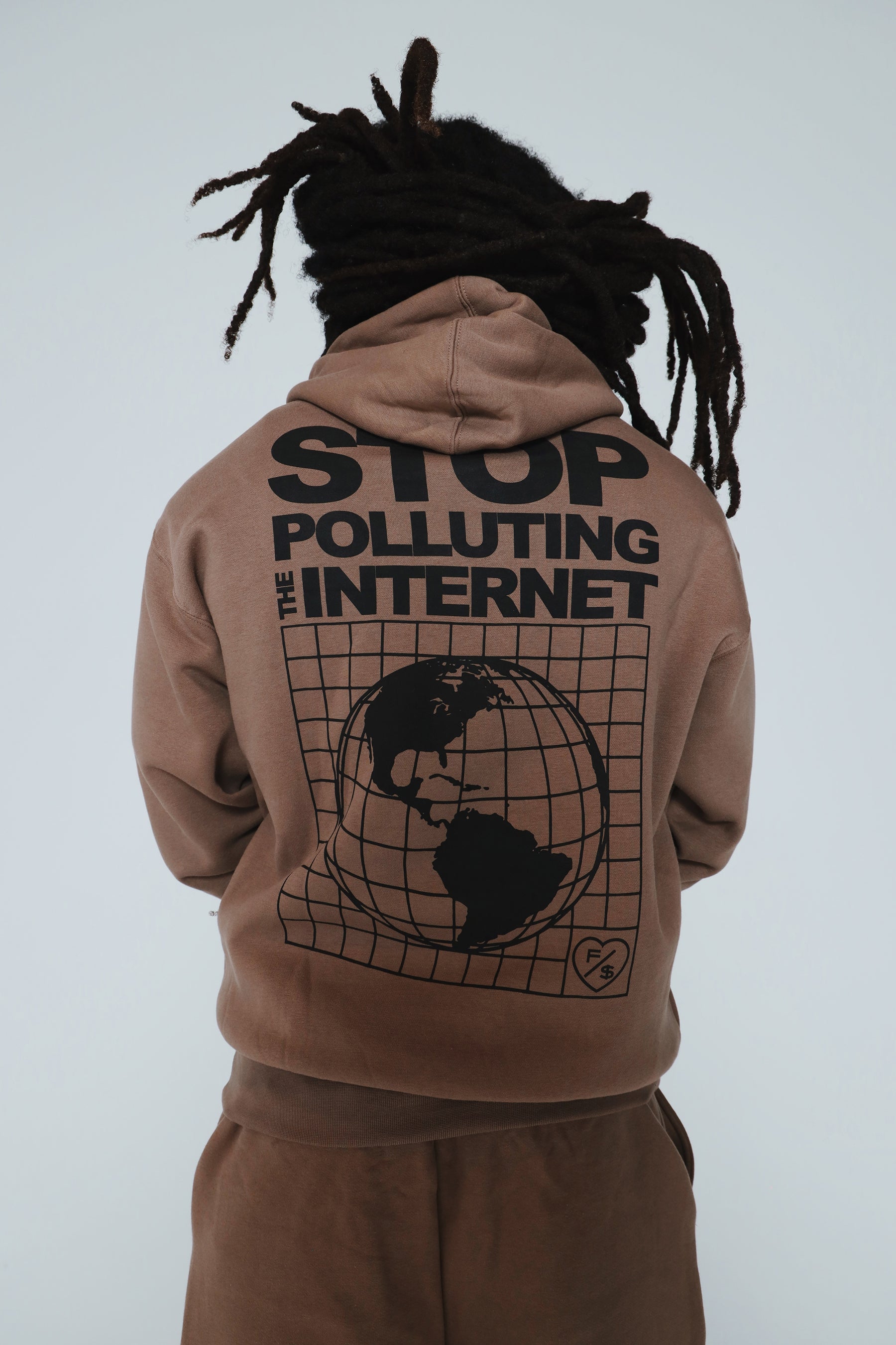 Stop Polluting Hoodie (Desert Taupe)