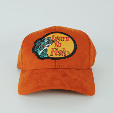 Learn To Fish: Trucker Hat (Brown Suede)