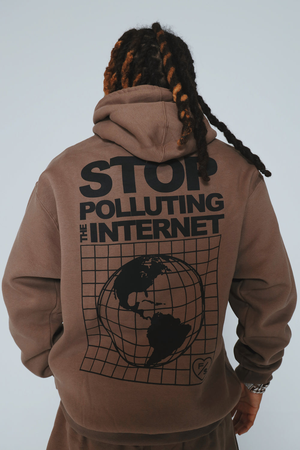 Stop Polluting Hoodie (Desert Taupe)