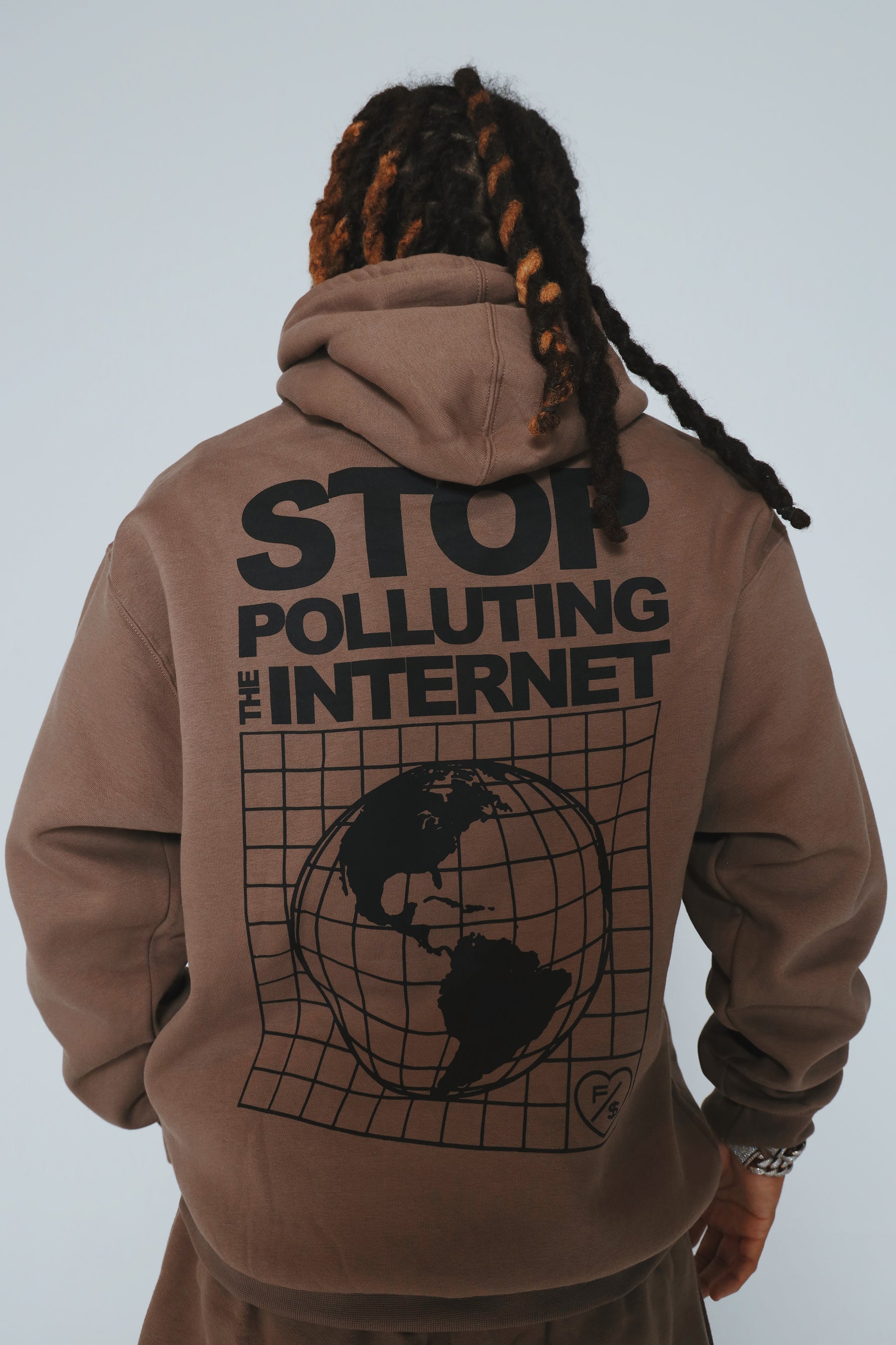 Stop Polluting Hoodie (Desert Taupe)
