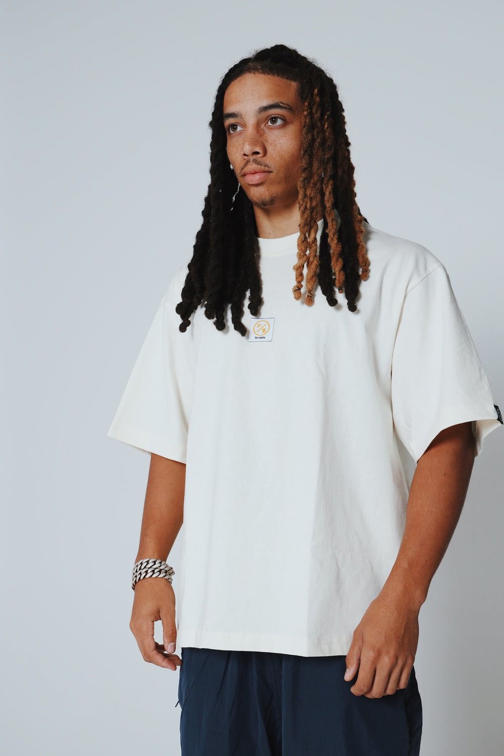 Patch Work Tee (Off White - Oversize)