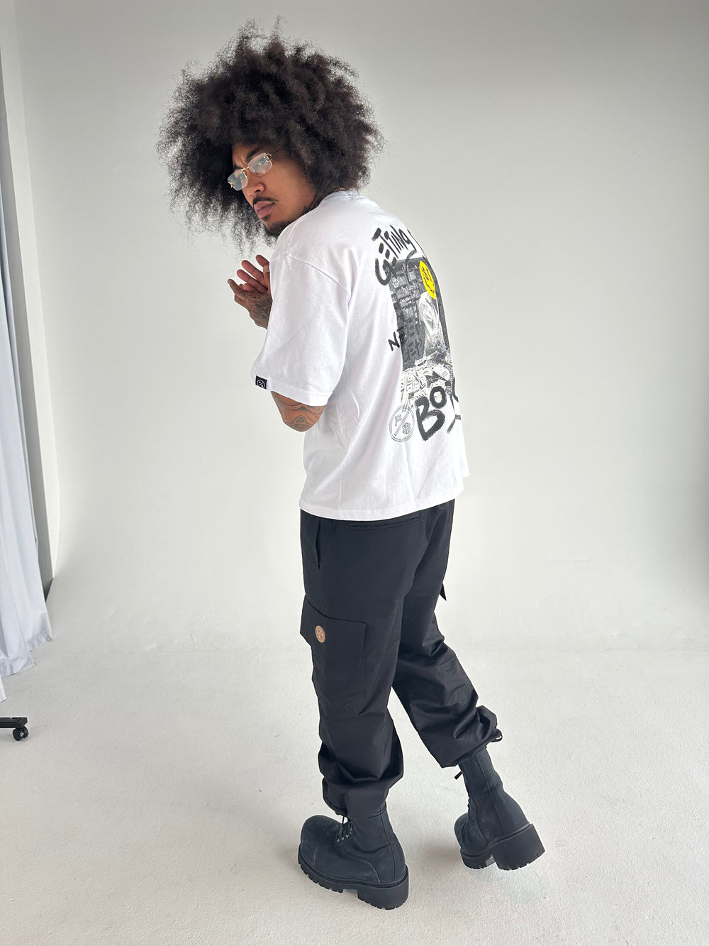 LMAO (White - Oversize Crop)