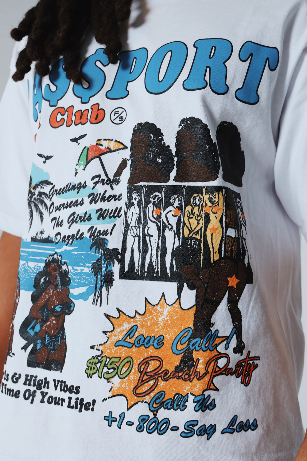 Passport Bros (White - Oversize Crop)