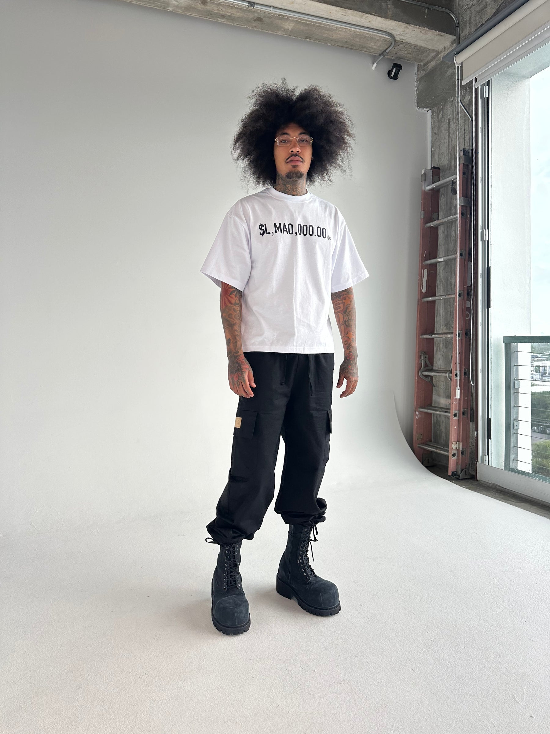 LMAO (White - Oversize Crop)