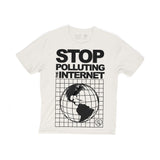 Stop Polluting (Off White - Oversize Crop)