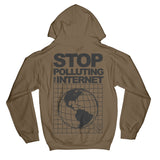 Stop Polluting Hoodie (Desert Taupe)