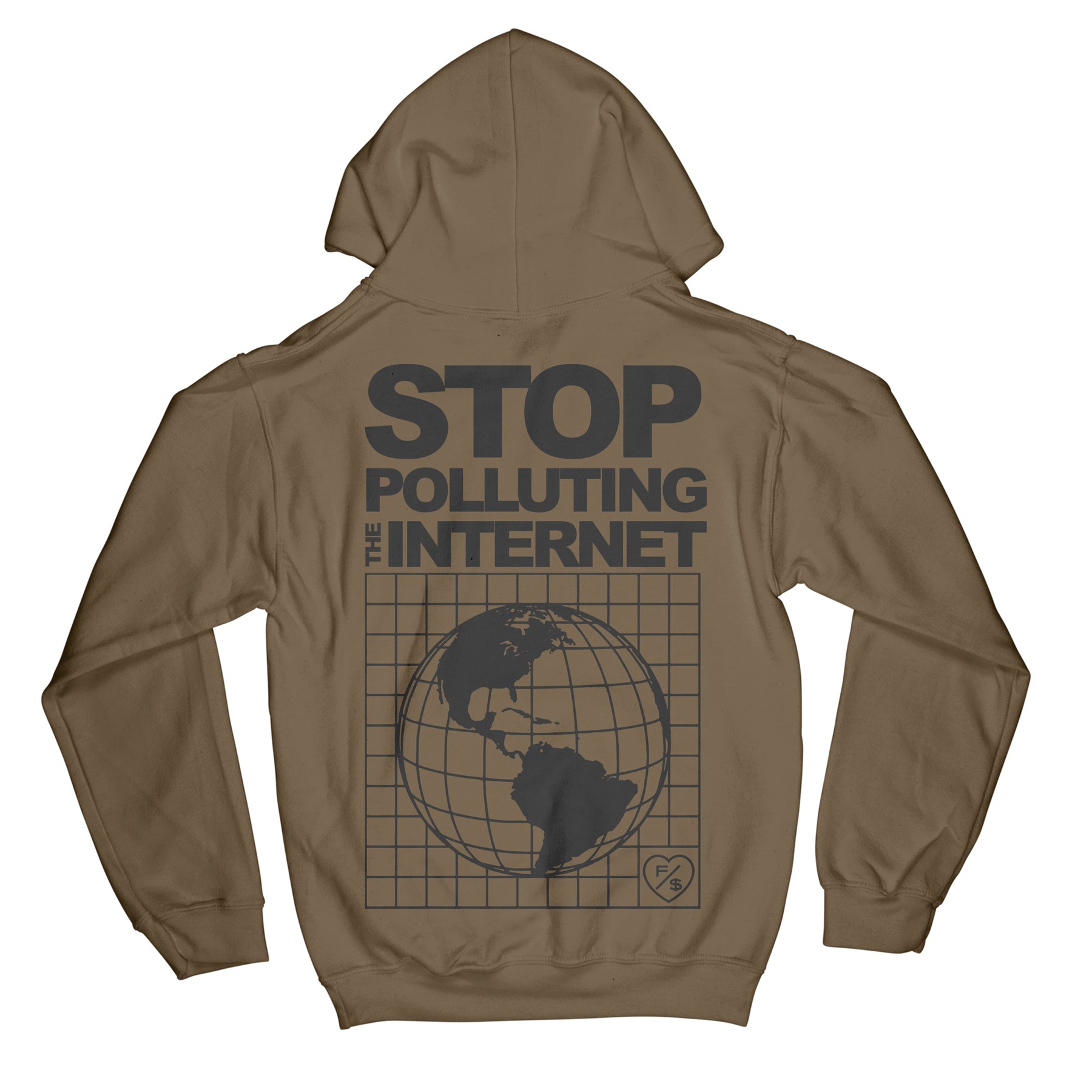 Stop Polluting Hoodie (Desert Taupe)