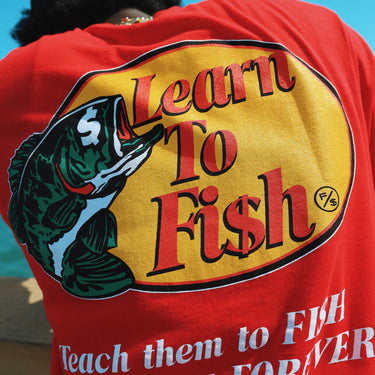 Learn To Fish: Tee (Red)
