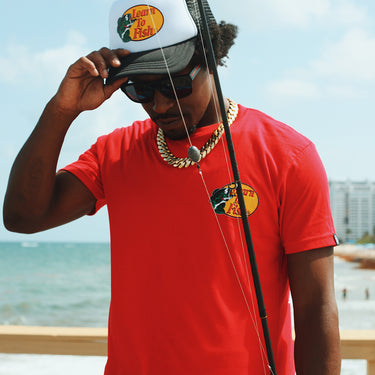 Learn To Fish: Tee (Red)