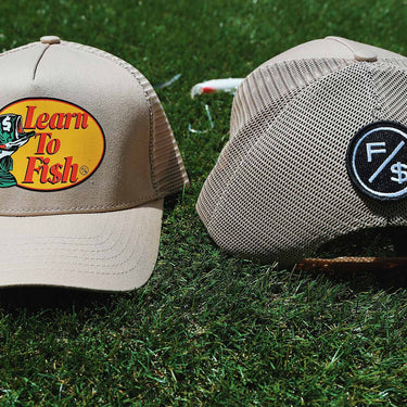 Learn To Fish: Trucker Hat (Cream)