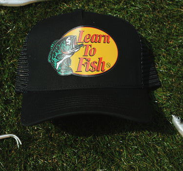 Learn To Fish: Trucker Hat (Black)