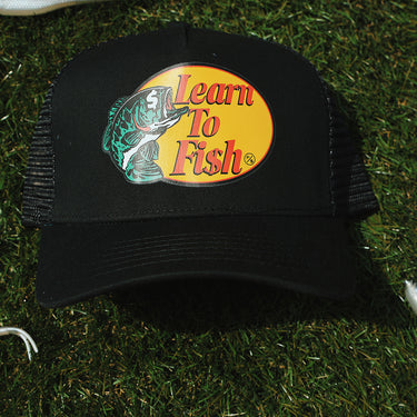 Learn To Fish: Trucker Hat (Black)