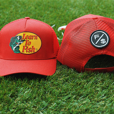 Learn To Fish: Trucker Hat (Red)