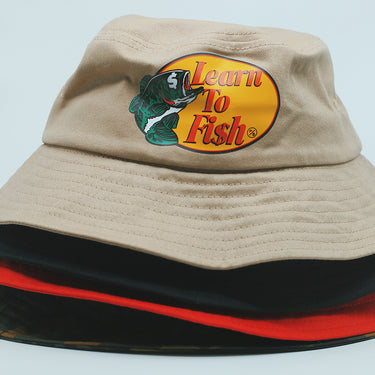 Learn To Fish: Bucket Hat (Cream)