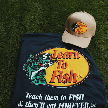 Learn To Fish: Tee (Black)