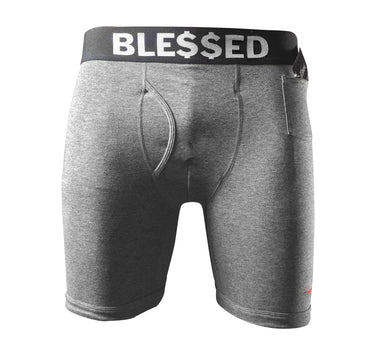 "Blessed" Boxer Brief Underwear (2PK-Grey)