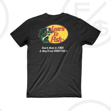 Learn To Fish: Tee (Black)
