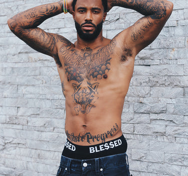"Blessed" Boxer Brief Underwear (2PK-Grey)